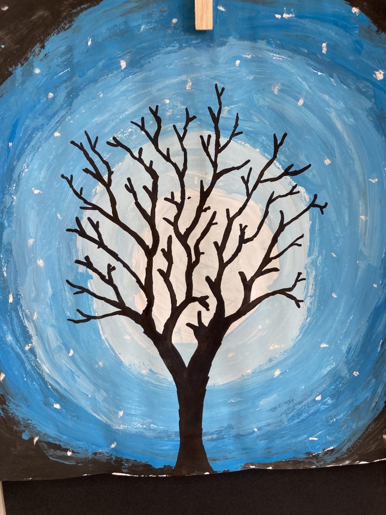 plástica: árbol de invierno