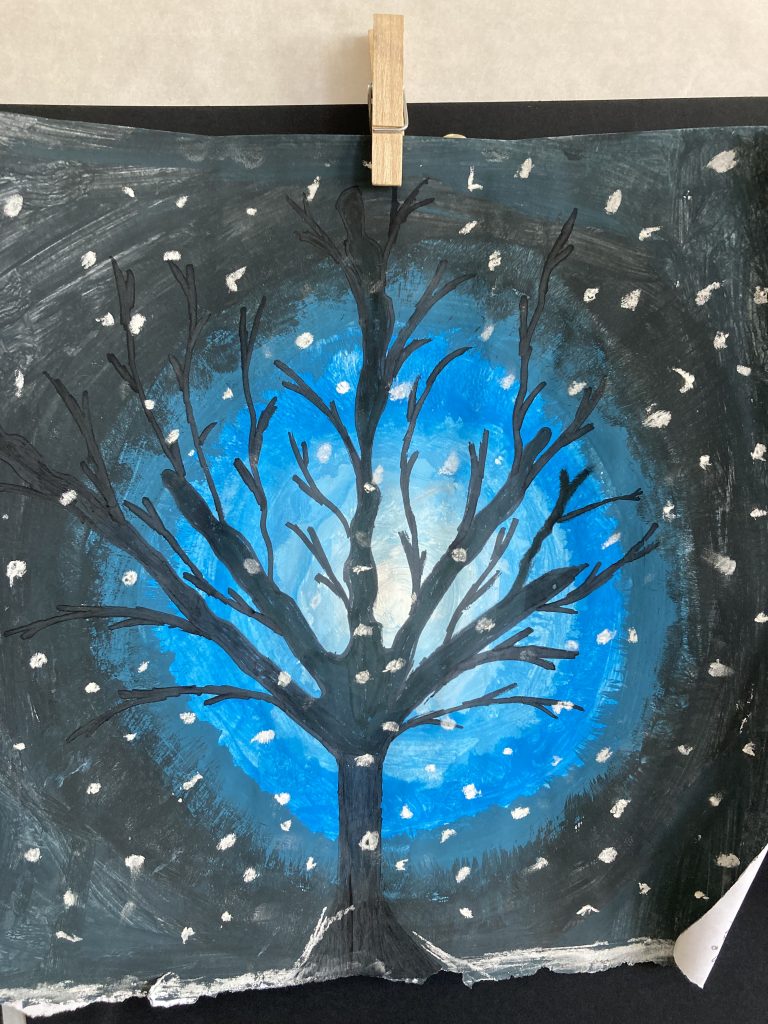 plástica: árbol de invierno