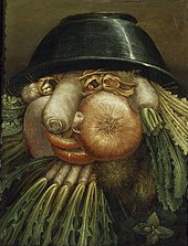 Arcimboldo, cabeza reversible.